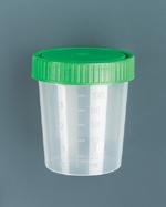 Контейнер УБ 100 С для взяття сечі з зеленою кришкою (100 мл), поліпропілен)